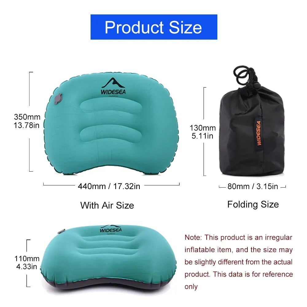 Widesea Portable Inflatable Pillow Camping Equipment Compressible