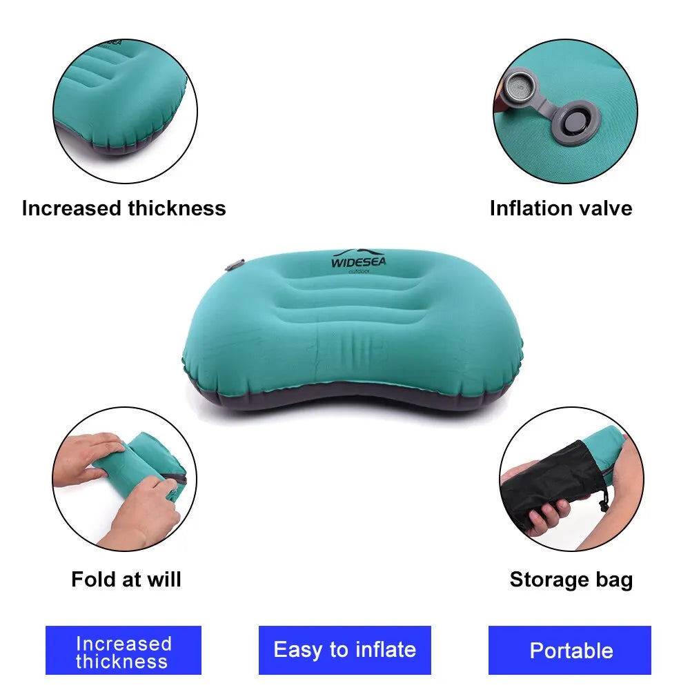 Widesea Portable Inflatable Pillow Camping Equipment Compressible