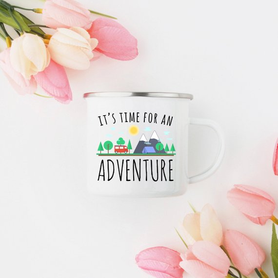 Adventure Mug Enamel Mug Wanderlust Camping Mug